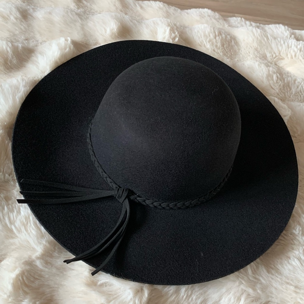 Large Floppy Sun Hat, Wool, Adjustable